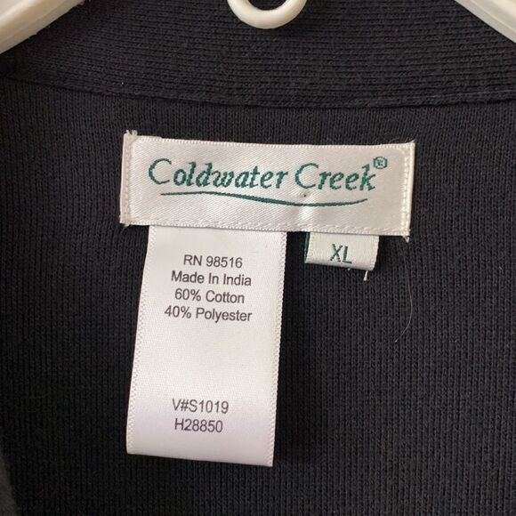 Coldwater Creek Size XL vintage jacket black with beaded detail. - Picture 4 of 11